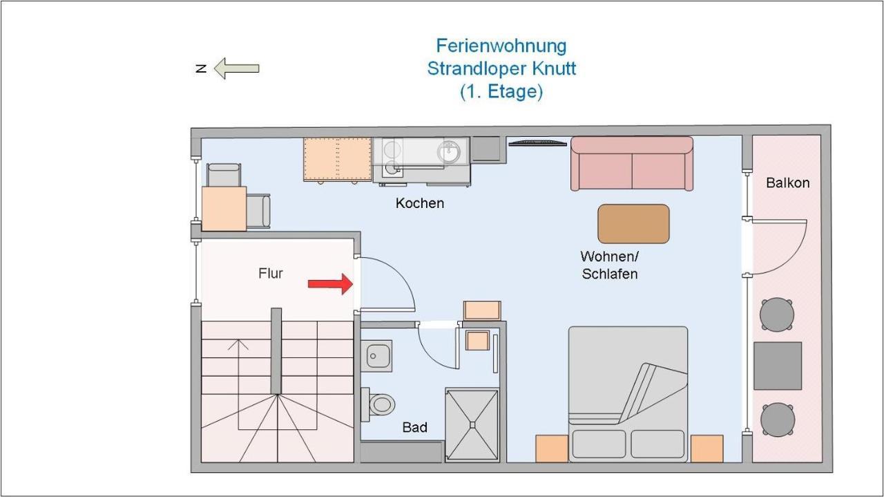 Strandloper Knutt - Wunderschoenes Feriendomizil Fuer 2 Personen In Strandnaehe วังเกร์โอเกอ ภายนอก รูปภาพ